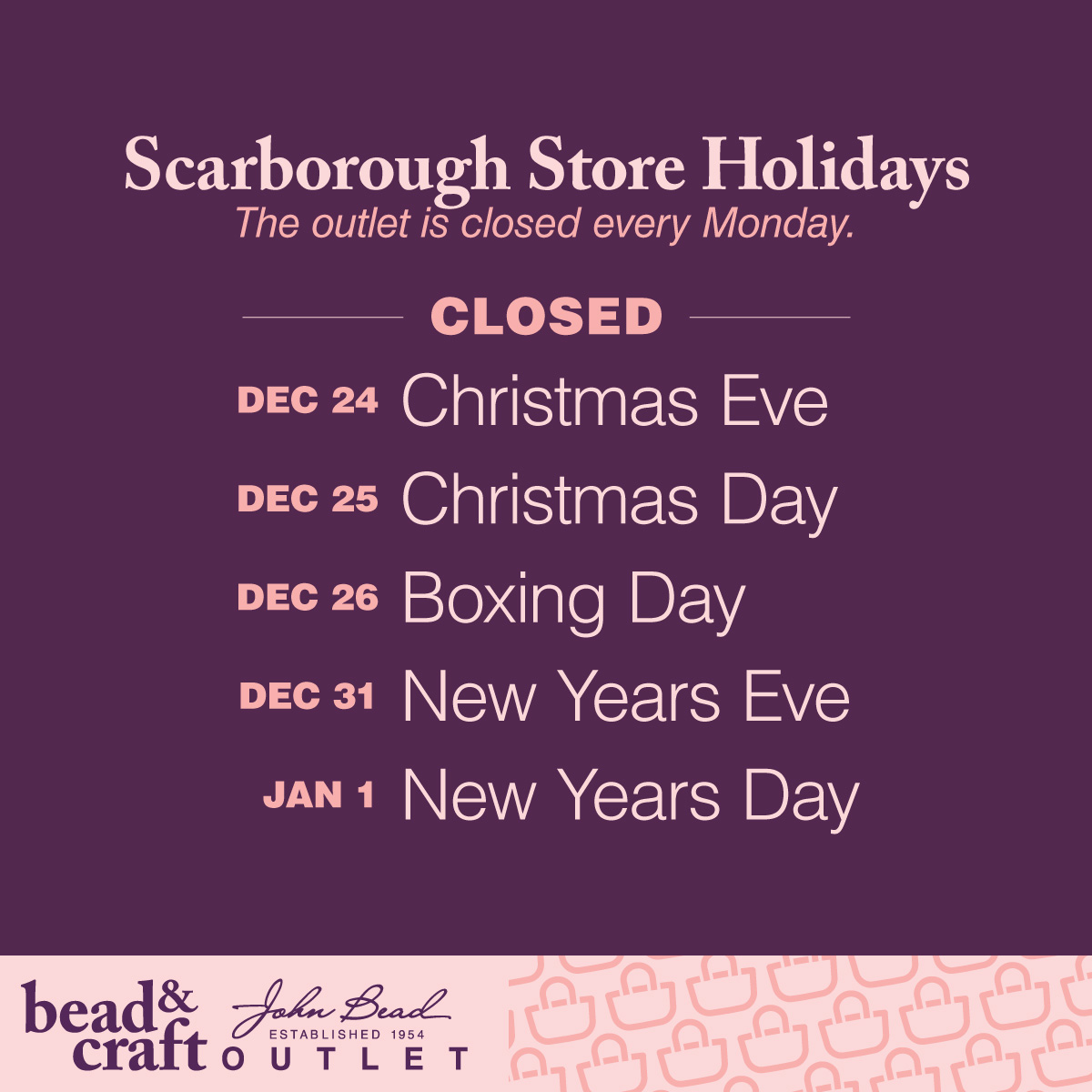 Scarborough Holiday Schedule